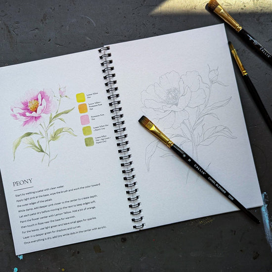 Willow Wolfe Trade Book Willow Wolfe - Watercolor Painting Workbook - Blooms & Bouquets