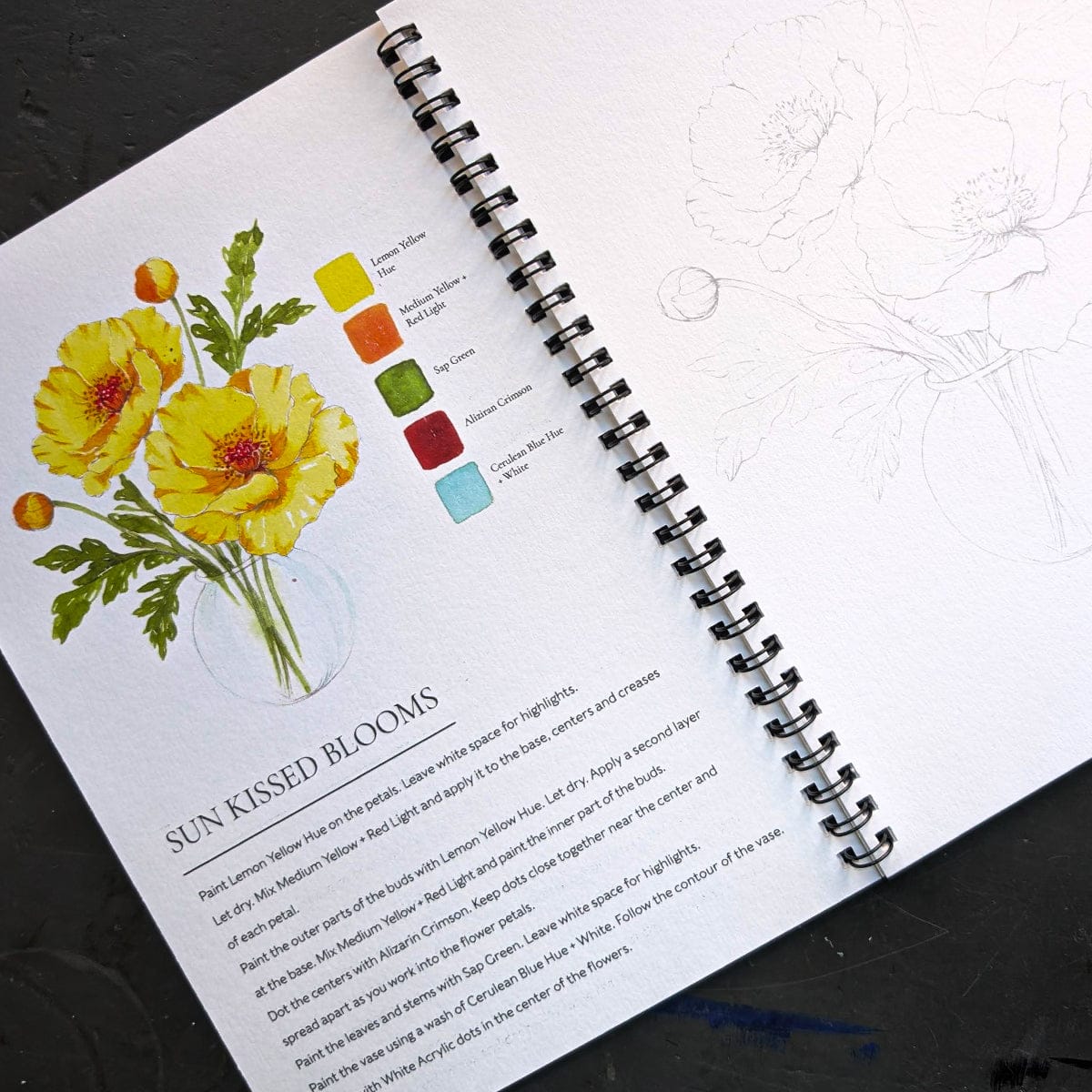 Willow Wolfe Trade Book Willow Wolfe - Watercolor Painting Workbook - Bold Florals