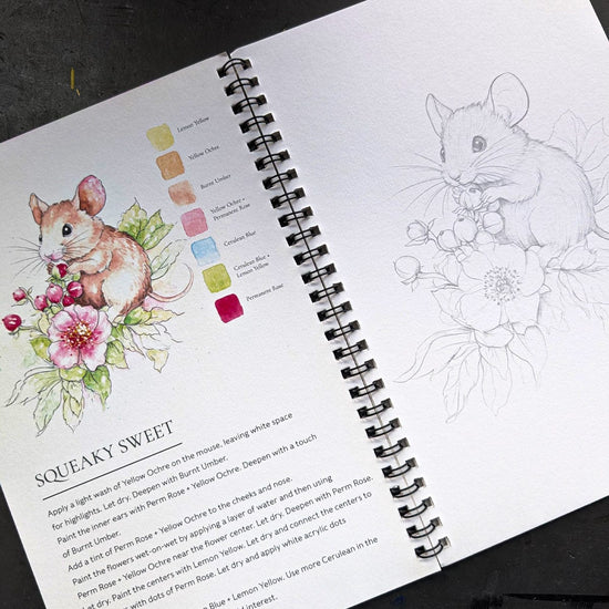 Willow Wolfe Trade Book Willow Wolfe - Watercolor Painting Workbook - Cute Critters