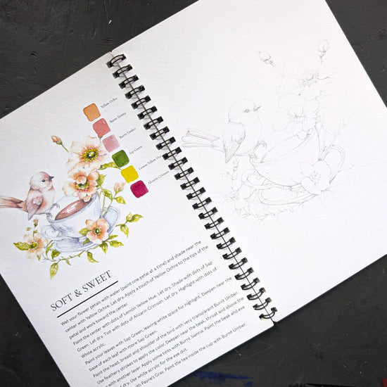 Willow Wolfe Trade Book Willow Wolfe - Watercolor Painting Workbook - Feathers & Finery