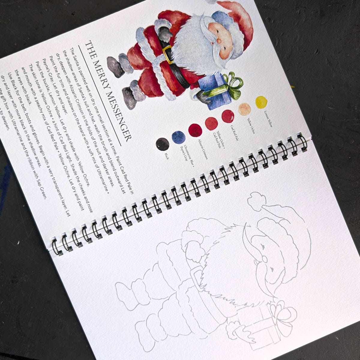 Willow Wolfe Trade Book Willow Wolfe - Watercolor Painting Workbook - Happy Holidays