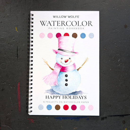 Willow Wolfe Trade Book Willow Wolfe - Watercolor Painting Workbook - Happy Holidays