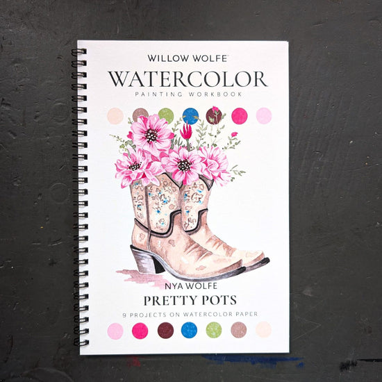 Willow Wolfe Trade Book Willow Wolfe - Watercolor Painting Workbook - Pretty Pots