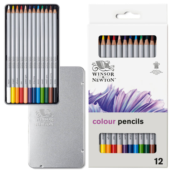 Winsor & Newton Colour Pencil Set Winsor & Newton - Colour Pencils - Soft Thick-Core - 12 Colour Set - Item #0490012
