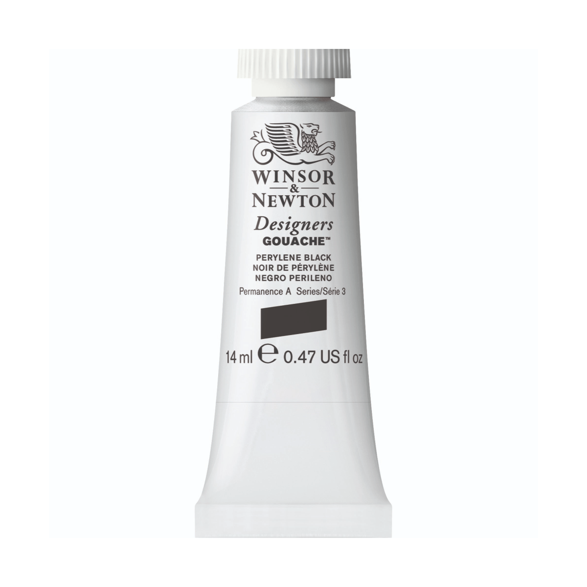 Winsor & Newton Designer Gouache Perylene Black - 505 Winsor & Newton - Designers Gouache - 14mL Tubes - Series 3