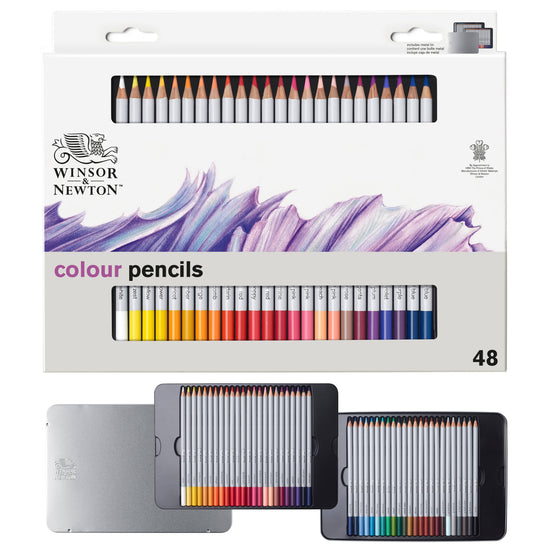 Winsor & Newton Graphite Pencil Set Winsor & Newton - Colour Pencils - Soft Thick-Core - 48 Colour Set - Item #0490014