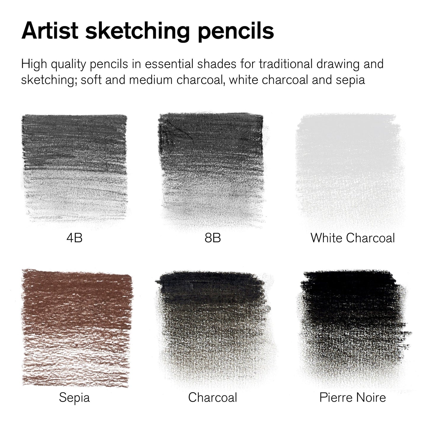 Winsor & Newton Graphite Pencil Set Winsor & Newton - Sketching Pencils - Set of 6 - Item #0490011