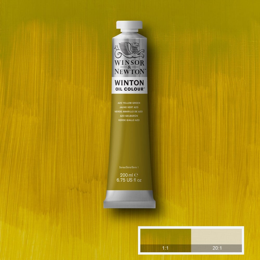 Load image into Gallery viewer, Winsor &amp;amp; Newton Oil Colour AZO YELLOW GREEN Winsor &amp;amp; Newton - Winton Oil Colour - 200mL Tubes - Series 1
