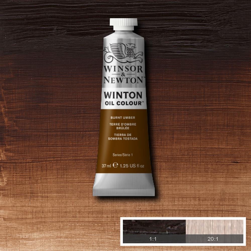 Winsor & Newton Oil Colour BURNT UMBER Winsor & Newton - Winton Oil Colour - 37mL Tubes - Series 1