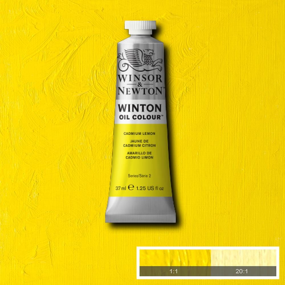 Winsor & Newton Oil Colour CADMIUM LEMON Winsor & Newton - Winton Oil Colour - 37mL Tubes - Series 2