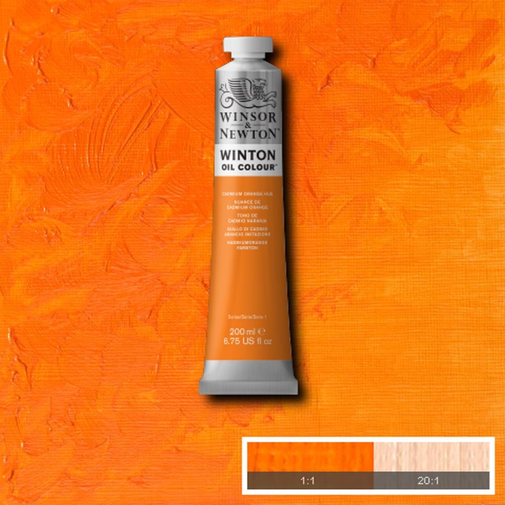 Load image into Gallery viewer, Winsor &amp;amp; Newton Oil Colour CADMIUM ORANGE HUE Winsor &amp;amp; Newton - Winton Oil Colour - 200mL Tubes - Series 1

