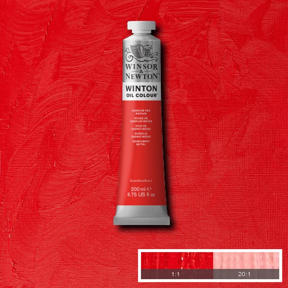 Winsor & Newton Oil Colour Cadmium Red Medium - 099 Winsor & Newton - Winton Oil Colour - 200mL Tubes - Series 2