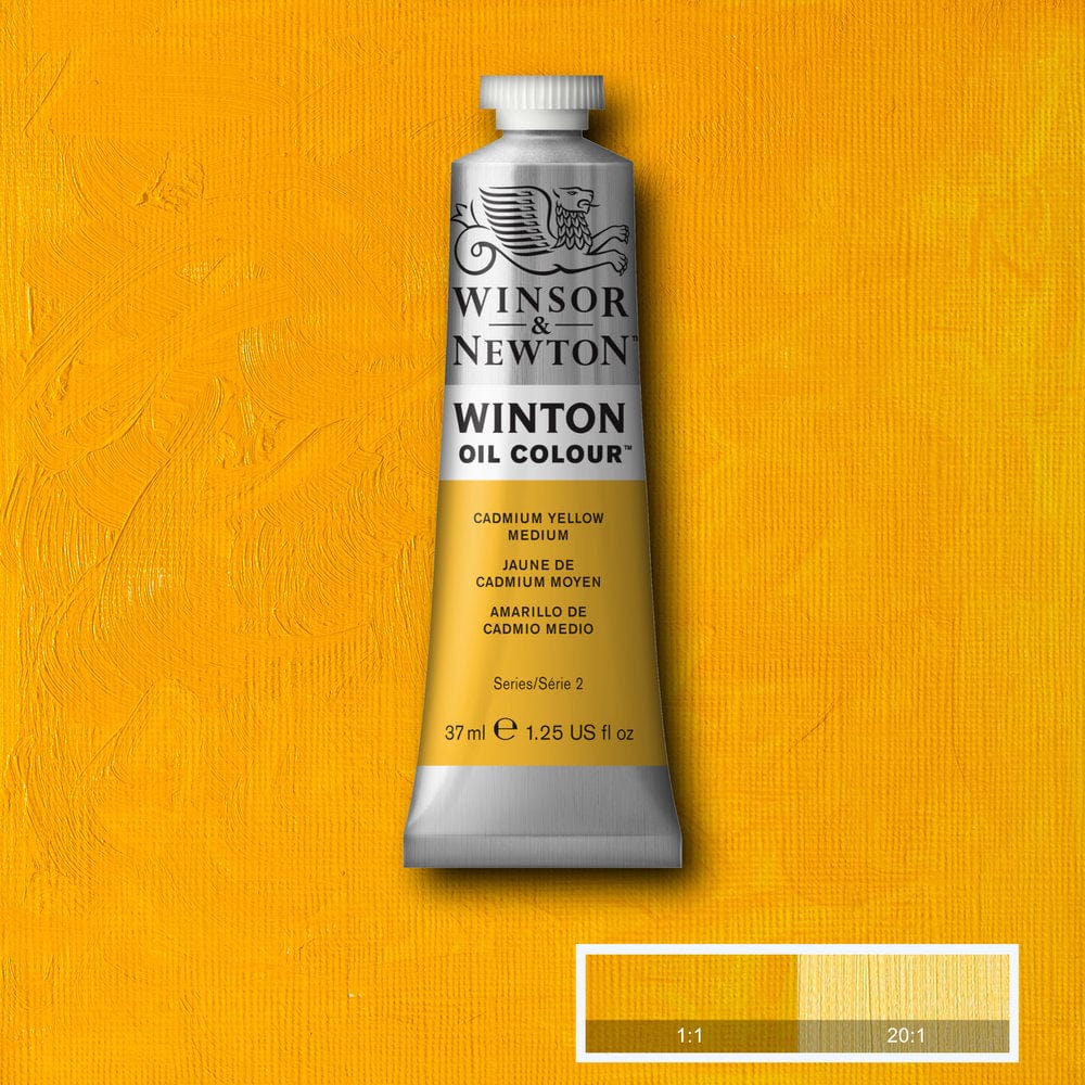Winsor & Newton Oil Colour CADMIUM YELLOW MEDIUM Winsor & Newton - Winton Oil Colour - 37mL Tubes - Series 2