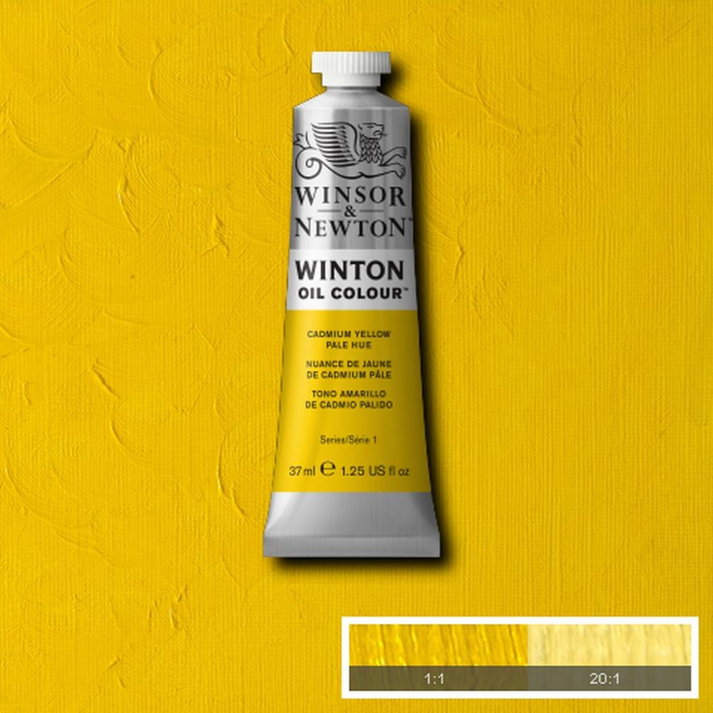 Load image into Gallery viewer, Winsor &amp;amp; Newton Oil Colour CADMIUM YELLOW PALE HUE Winsor &amp;amp; Newton - Winton Oil Colour - 37mL Tubes - Series 1

