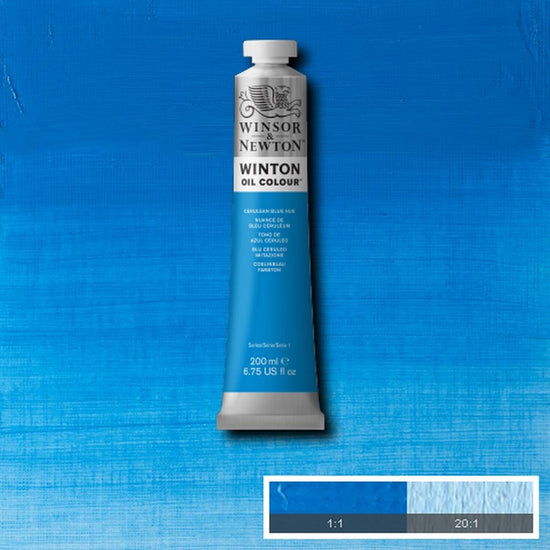 Load image into Gallery viewer, Winsor &amp;amp; Newton Oil Colour CERULEAN BLUE HUE Winsor &amp;amp; Newton - Winton Oil Colour - 200mL Tubes - Series 1
