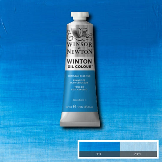 Winsor & Newton Oil Colour CERULEAN BLUE HUE Winsor & Newton - Winton Oil Colour - 37mL Tubes - Series 1