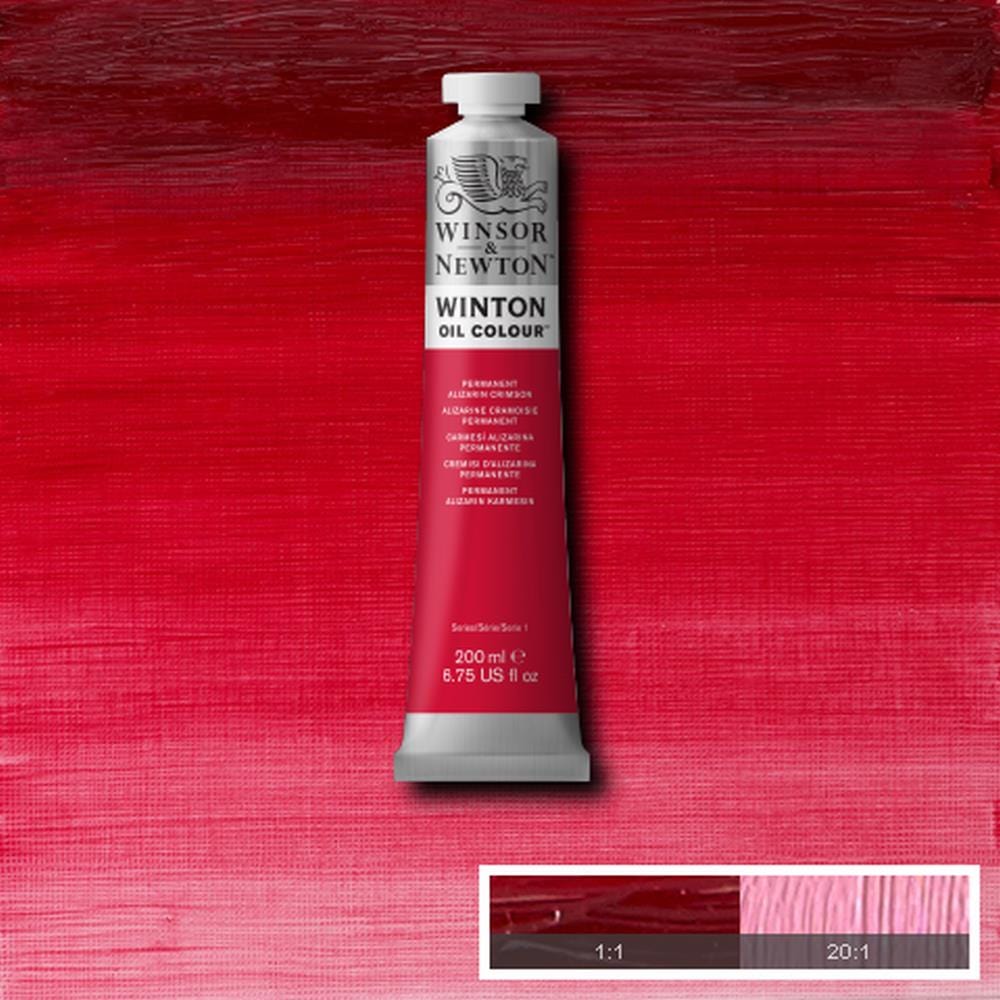 Load image into Gallery viewer, Winsor &amp;amp; Newton Oil Colour PERMANENT ALIZARIN CRIMSON Winsor &amp;amp; Newton - Winton Oil Colour - 200mL Tubes - Series 1
