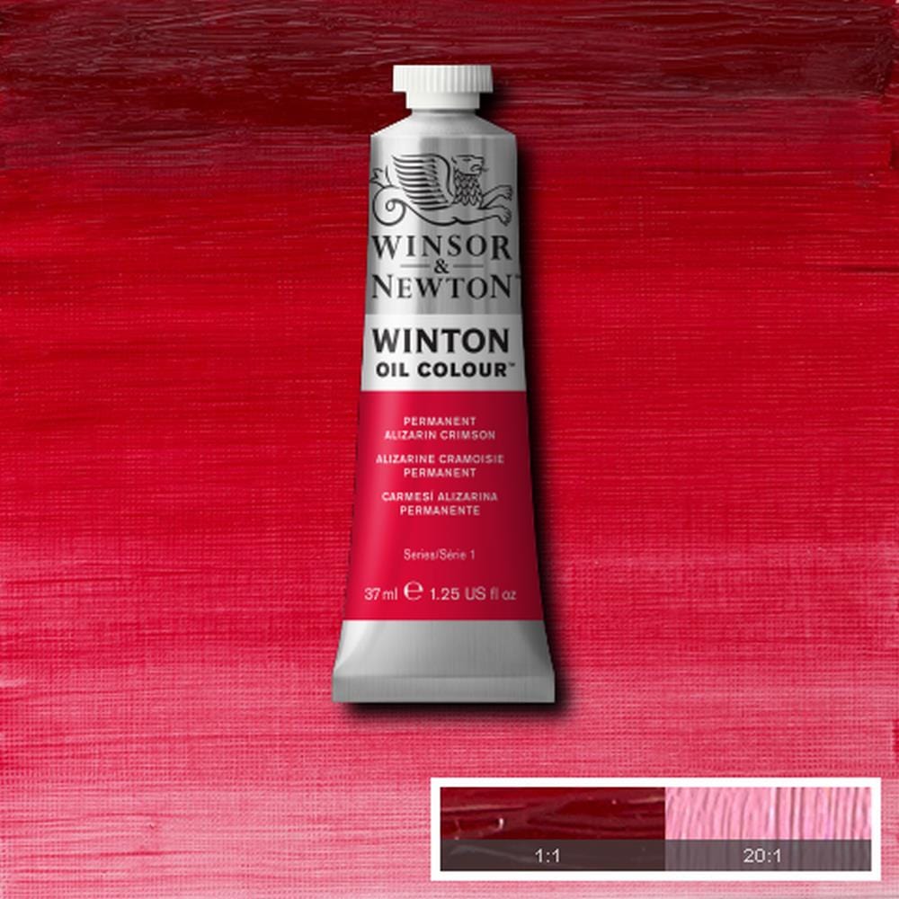 Load image into Gallery viewer, Winsor &amp;amp; Newton Oil Colour PERMANENT ALIZARIN CRIMSON Winsor &amp;amp; Newton - Winton Oil Colour - 37mL Tubes - Series 1

