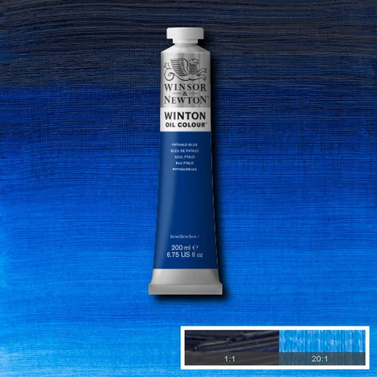 Winsor & Newton Oil Colour PHTHALO BLUE Winsor & Newton - Winton Oil Colour - 200mL Tubes - Series 1