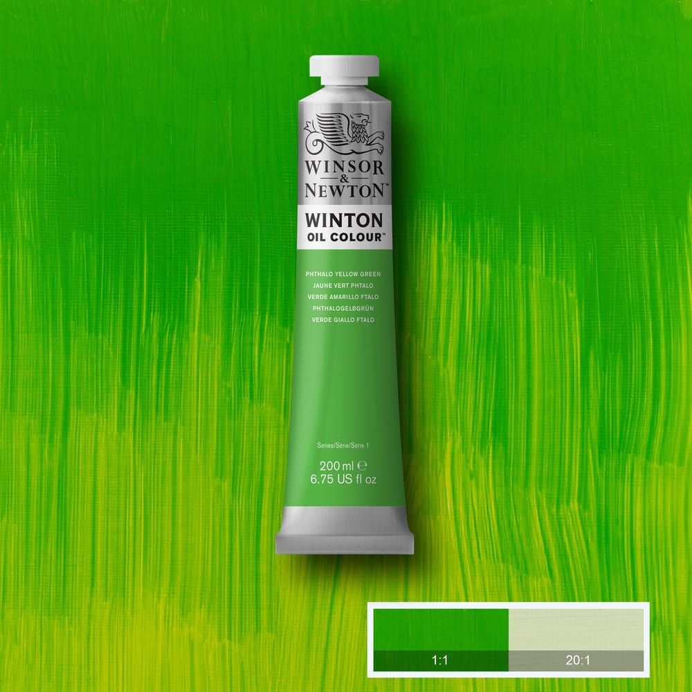 Winsor & Newton Oil Colour PHTHALO YELLOW GREEN Winsor & Newton - Winton Oil Colour - 200mL Tubes - Series 1