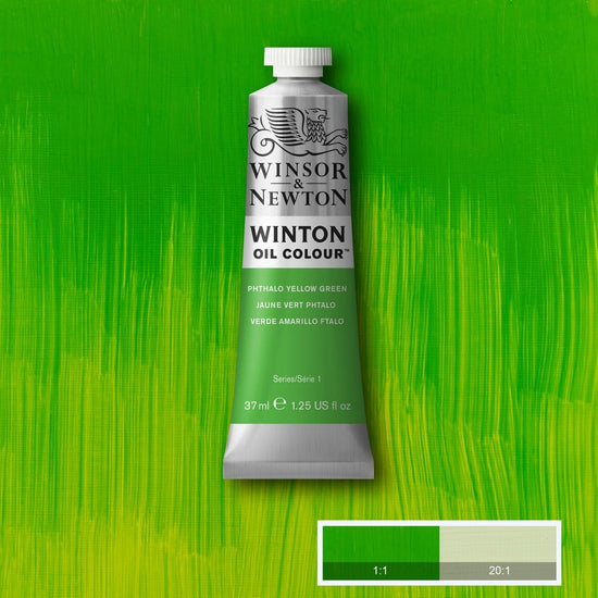 Load image into Gallery viewer, Winsor &amp;amp; Newton Oil Colour PHTHALO YELLOW GREEN Winsor &amp;amp; Newton - Winton Oil Colour - 37mL Tubes - Series 1

