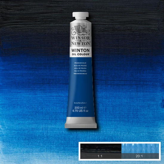 Load image into Gallery viewer, Winsor &amp;amp; Newton Oil Colour PRUSSIAN BLUE Winsor &amp;amp; Newton - Winton Oil Colour - 200mL Tubes - Series 1
