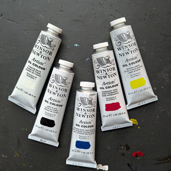 Winsor & Newton Oil Colour Set Winsor & Newton - Artists' Oil Colour - Primary Colours Tube Set - 5 x 37mL Tubes