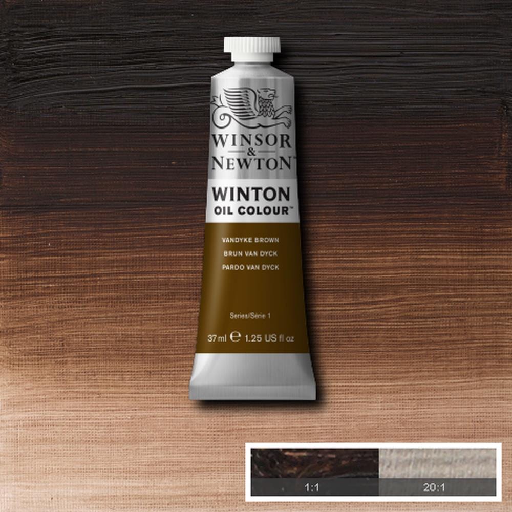 Winsor & Newton Oil Colour VANDYKE BROWN Winsor & Newton - Winton Oil Colour - 37mL Tubes - Series 1