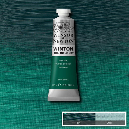 Winsor & Newton Oil Colour VIRIDIAN Winsor & Newton - Winton Oil Colour - 37mL Tubes - Series 2