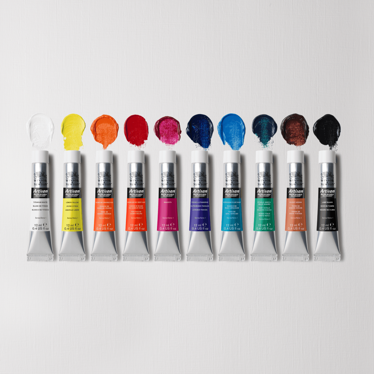 Winsor & Newton Water Mixable Oil Colour Set Winsor & Newton - Artisan Water Mixable Oil Colour - Set of 10 x 12mL Tubes