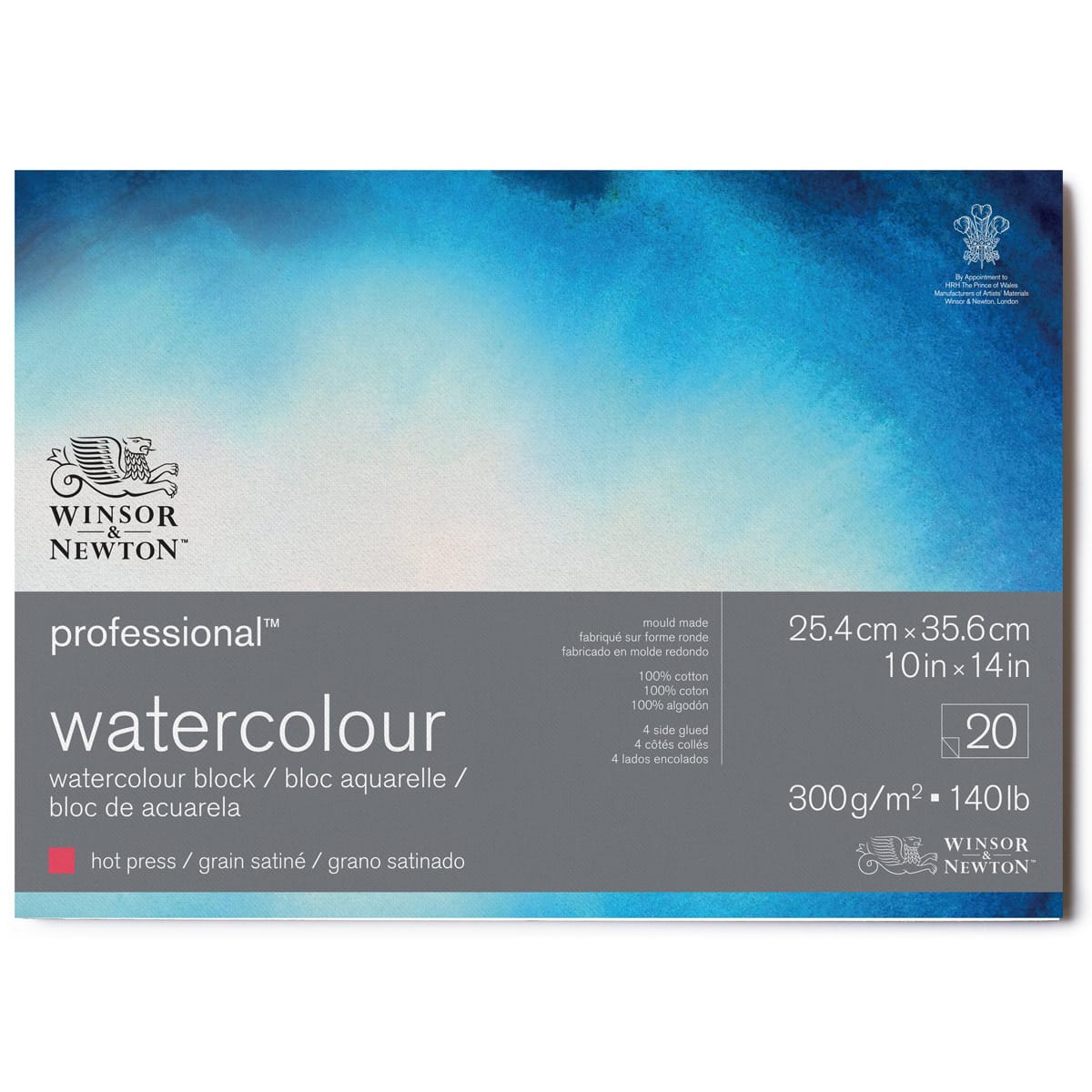 Winsor & Newton Watercolour Block Winsor & Newton - Professional Watercolour Block - Hot Press - 140lb - 10x14"