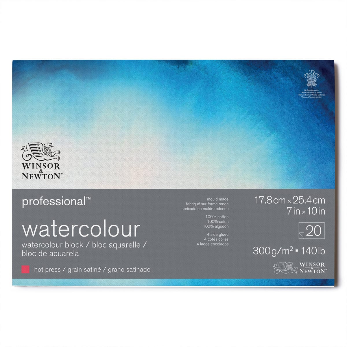 Winsor & Newton Watercolour Block Winsor & Newton - Professional Watercolour Block - Hot Press - 140lb - 7x10"