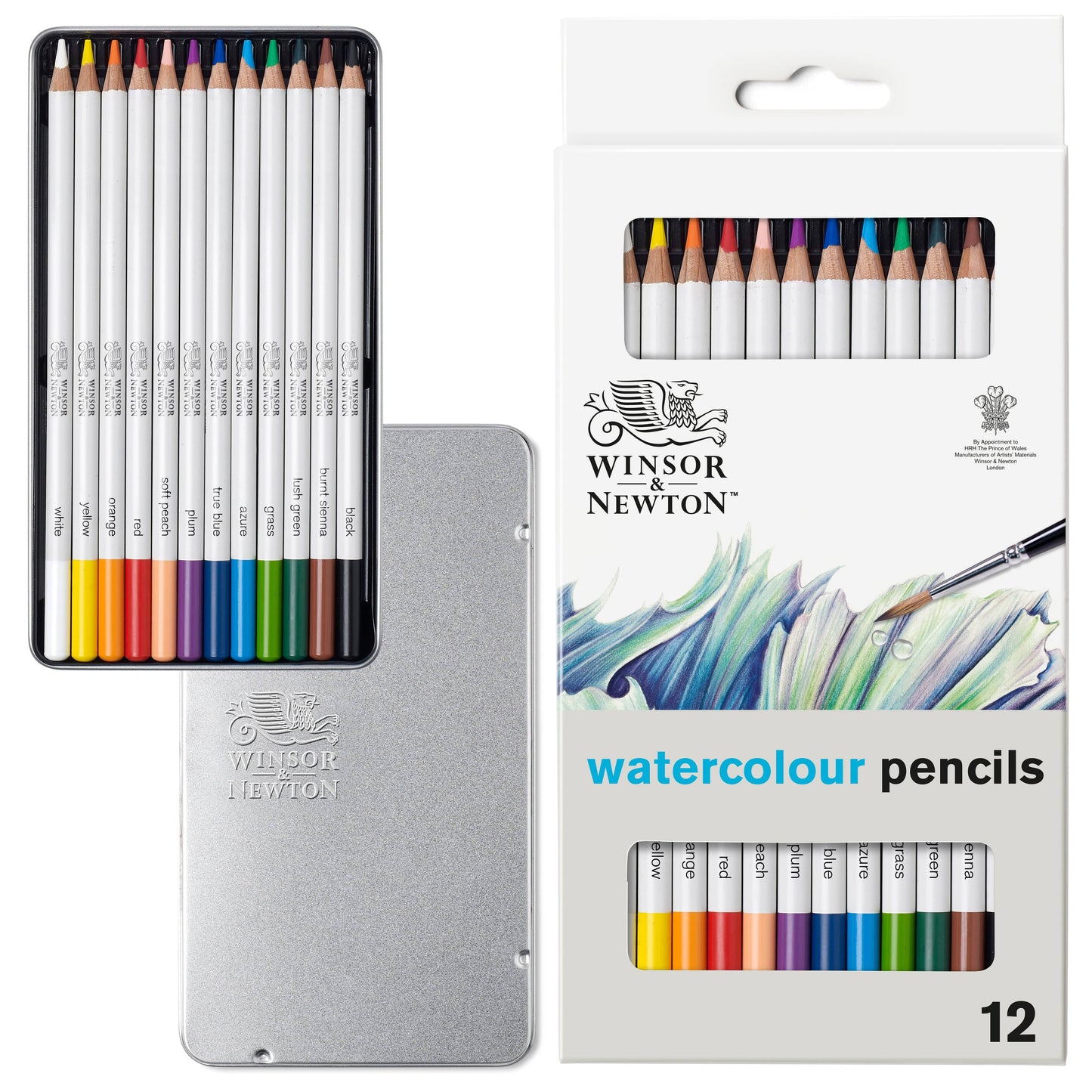 Winsor & Newton Watercolour Pencil Set Winsor & Newton - Watercolour Pencils - Soft Thick-Core - 12 Colour Set - Item #0490016