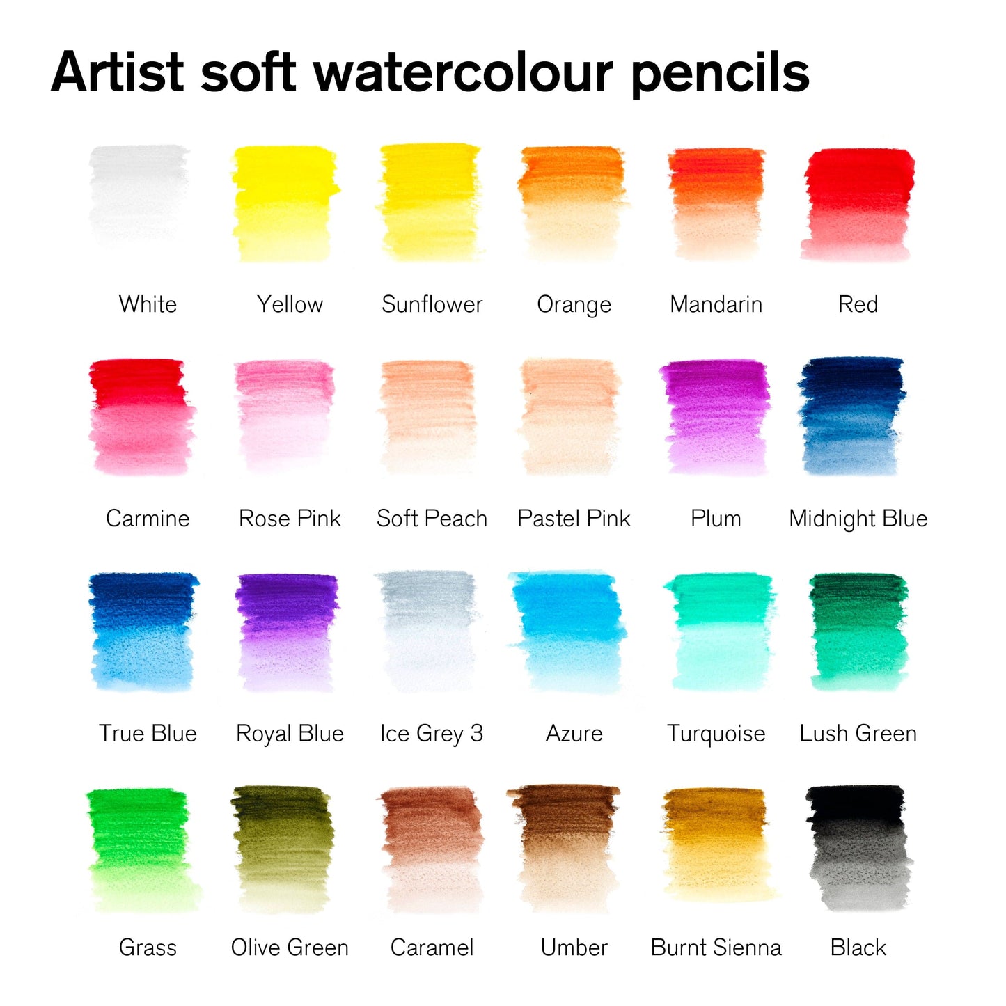 Winsor & Newton Watercolour Pencil Set Winsor & Newton - Watercolour Pencils - Soft Thick-Core - 24 Colour Set - Item #0490015