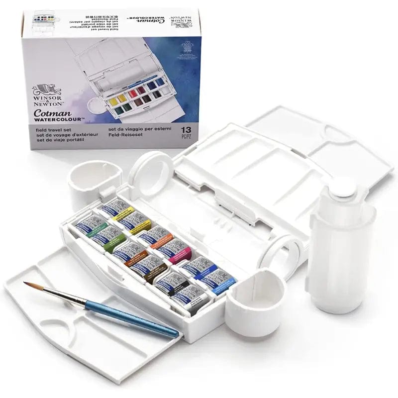 Winsor & Newton Watercolour Set Winsor & Newton - Cotman Watercolours  - Field Travel Set - 12 Colours - Item #0390374