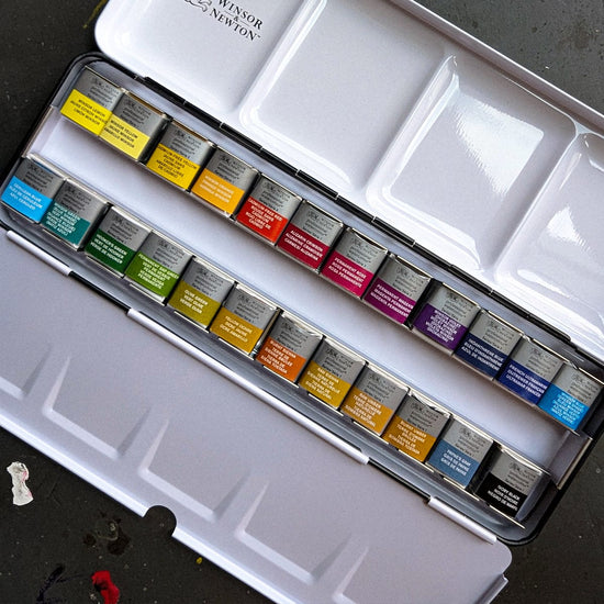 Winsor & Newton Watercolour Set Winsor & Newton - Professional Watercolour - Complete Travel Tin - 24 Pieces