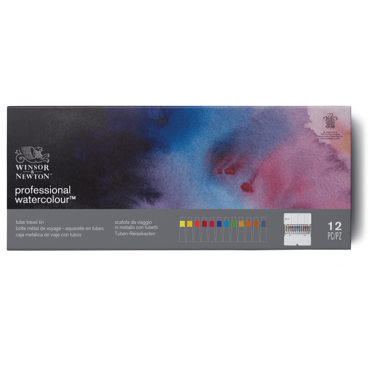 Winsor & Newton Watercolour Set Winsor & Newton - Professional Watercolour - Tube Travel Tin - 12 x 5mL Tubes