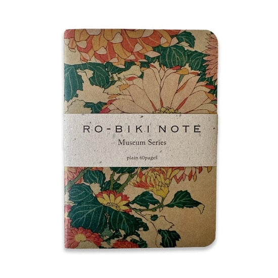 Yamamoto Paper Notebook - Dotpaper Yamamoto Paper - Ro-Biki Note - 3.5x5" Notebook - Chrysanthemums - Item #GA047