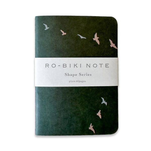 Yamamoto Paper Notebook - Dotpaper Yamamoto Paper - Ro-Biki Note - 3.5x5" Notebook - Flying Birds - Item #GA082