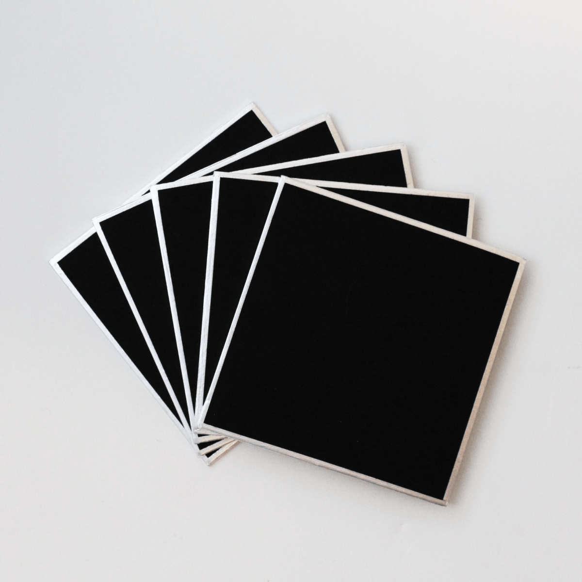 Yasutomo Illustration Board Yasutomo - Black Shikishi - 7.5 x 7.5cm Boards - 5 Pack