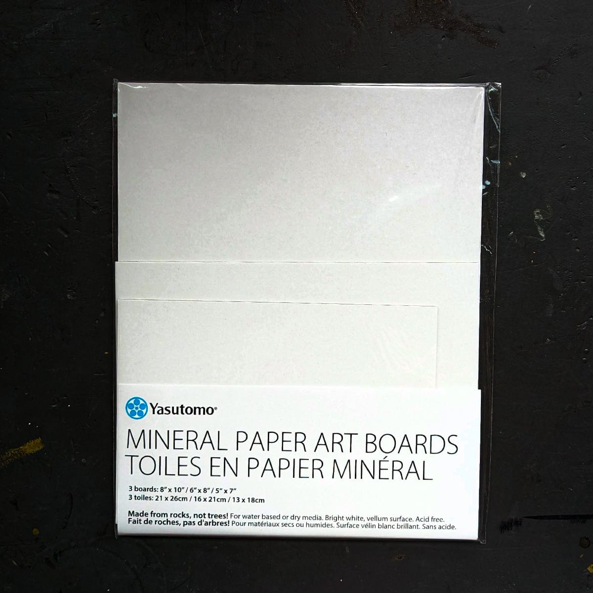Yasutomo Polyester Sheet Pad Yasutomo - Mineral Paper Art Boards - 3 Piece Assortment