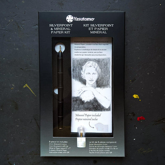 Yasutomo Silverpoint Yasutomo - Silverpoint & Mineral Paper Kit - 8 Pieces