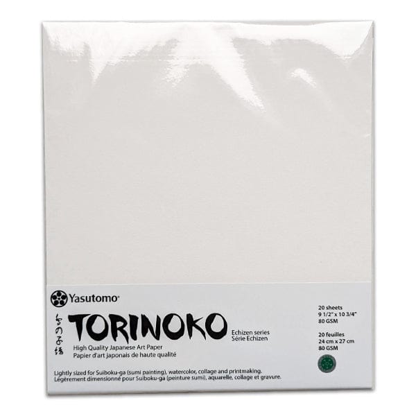 Yasutomo Sumi-e Paper Yasutomo - Torinoko - 9½x10¾" Paper - 20 Sheet Pack
