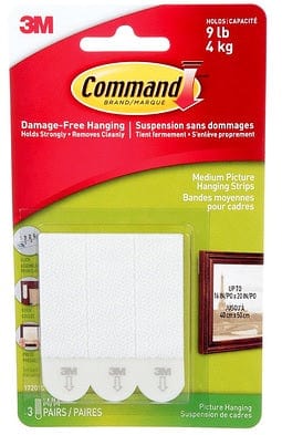 3M Command Strips 3M - Command Picture Hanging Strips - 3 Medium Pairs - Item #17201C