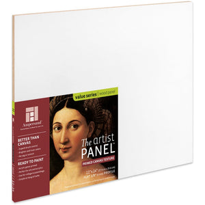 Ampersand Primed Wood Panel Ampersand - Primed Wood Panel - Canvas Texture - 3/8" Depth - 11x14"  - Item #AP9M1114