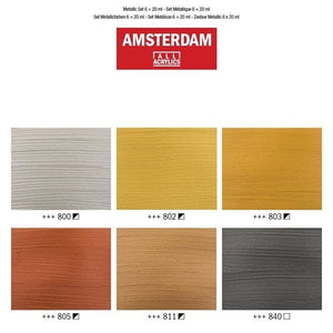 
                
                    Load image into Gallery viewer, AMSTERDAM ACRYLIC PAINT SET Amsterdam - Acrylic Paint Set - 6 Metallic Colours - Item #17820501
                
            