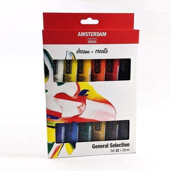 Amsterdam Acrylic Paint Set 12 Colours General Gwartzman's