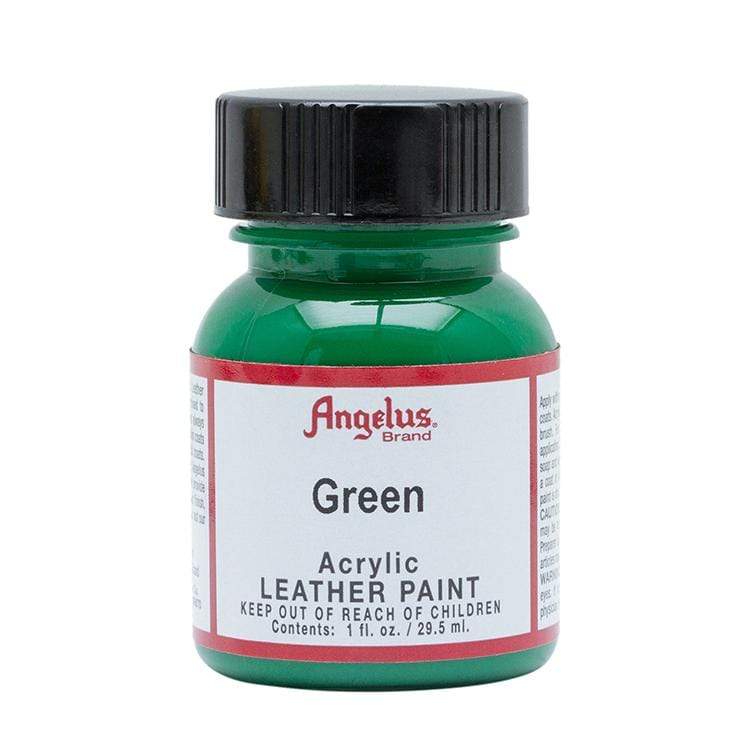 ANGELUS ACRYLIC LEATHER PAINT GREEN Angelus - Acrylic Leather Paint - 1oz