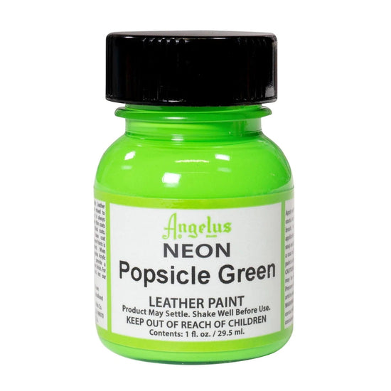 Angelus Acrylic Leather Paint Popsicle Green Angelus - Acrylic Leather Paints - 1oz Bottles - Neon Colours