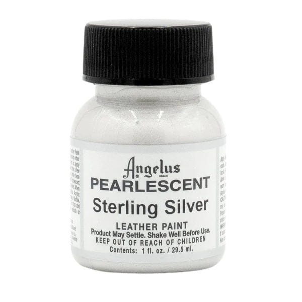 ANGELUS ACRYLIC LEATHER PAINT STERLING SILVER Angelus - Acrylic Leather Paint - 1oz